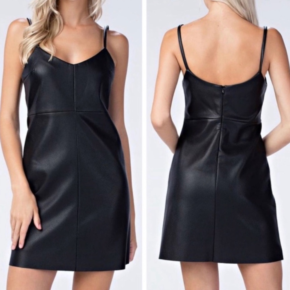 Honey Punch faux leather dress